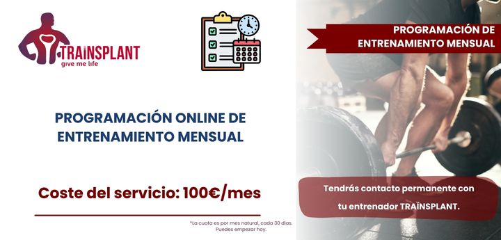 Programación de entrenamiento mensual